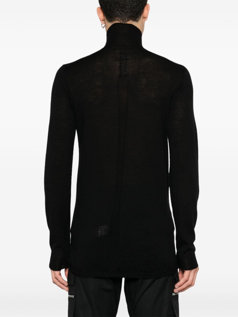 Shop Rick Owens Level Turtleneck Sweater In 黑色