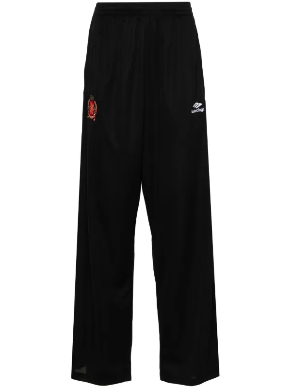 Balenciaga Soccer Baggy Track Pants | Black | FARFETCH AE