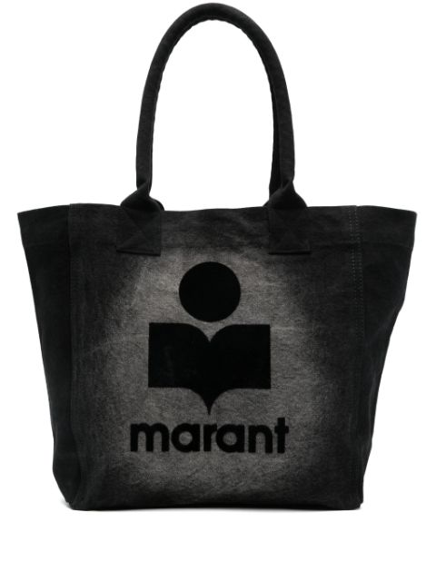 ISABEL MARANT Etoile-flocked canvas tote bag Women