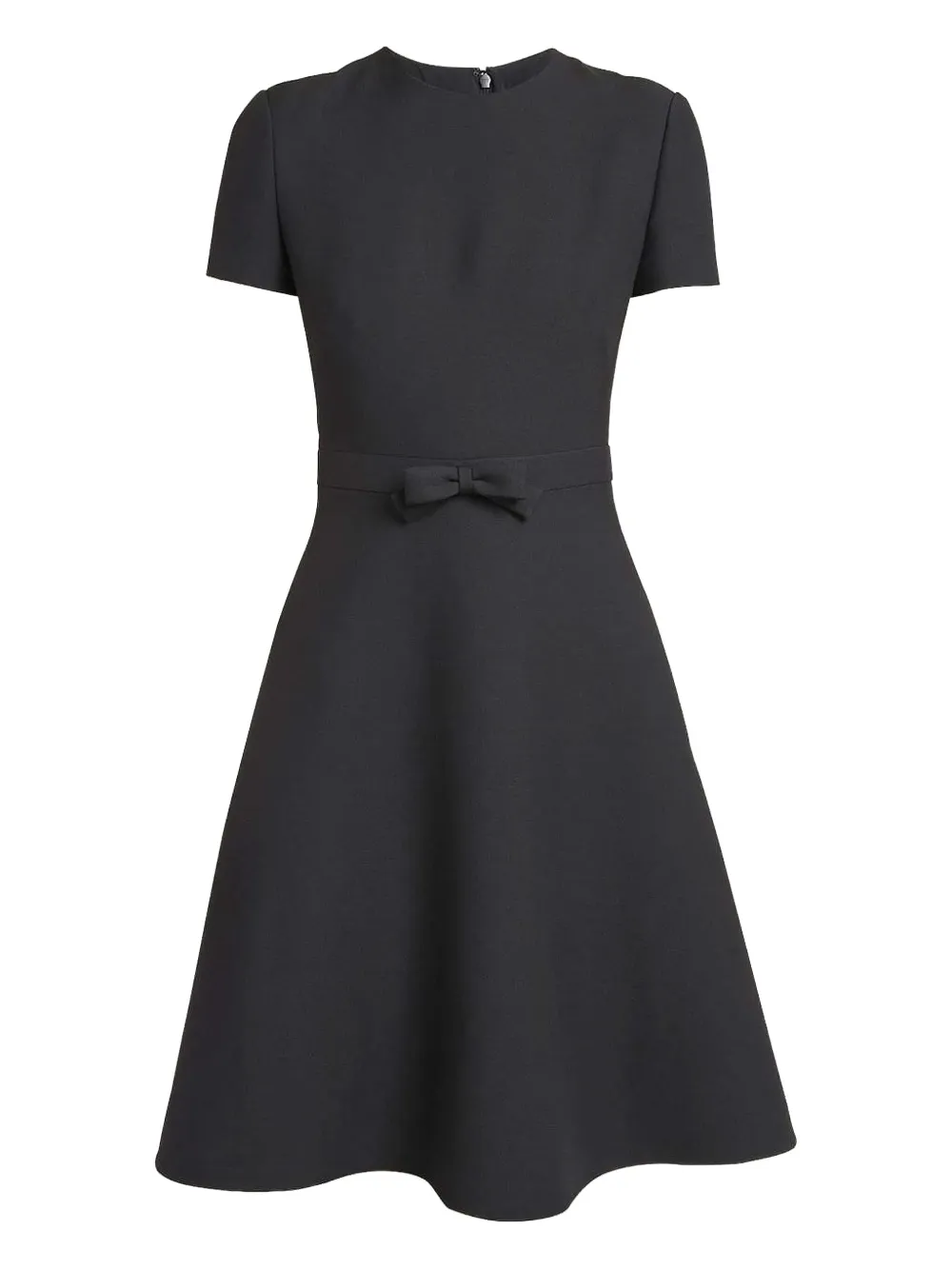 Valentino Garavani bow-embellished short-sleeved dress Zwart