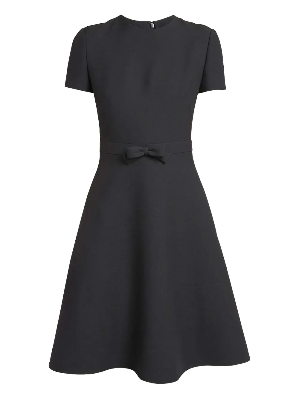 Valentino Garavani bow-embellished short-sleeved dress Zwart