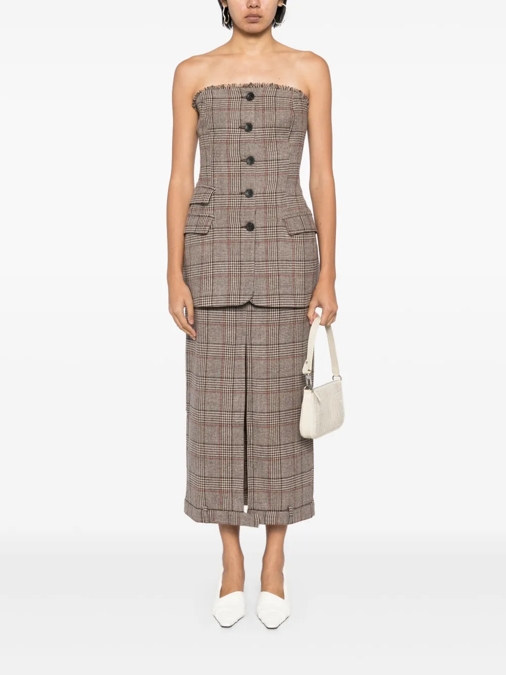 ALOHAS Deva strapless brown vest - Bruin