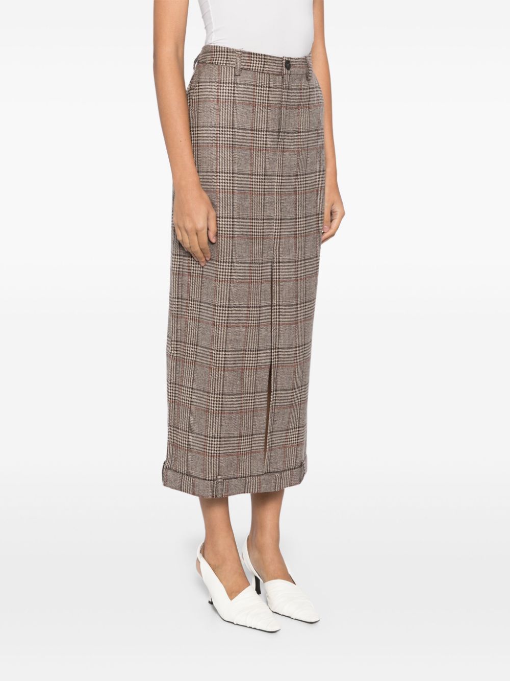 Shop Alohas Angelina Midi Skirt In Brown