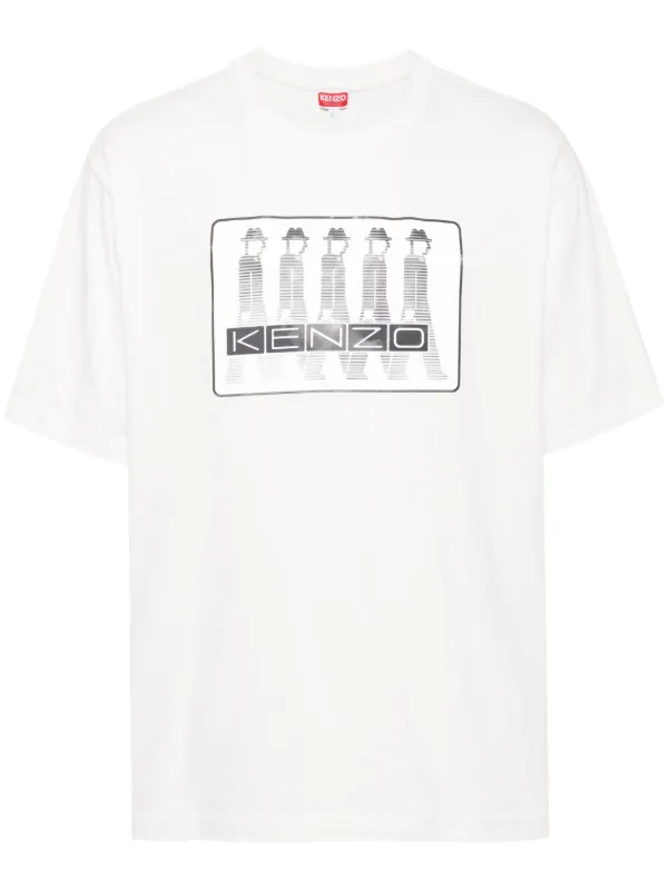 Kenzo white logo t shirt discount