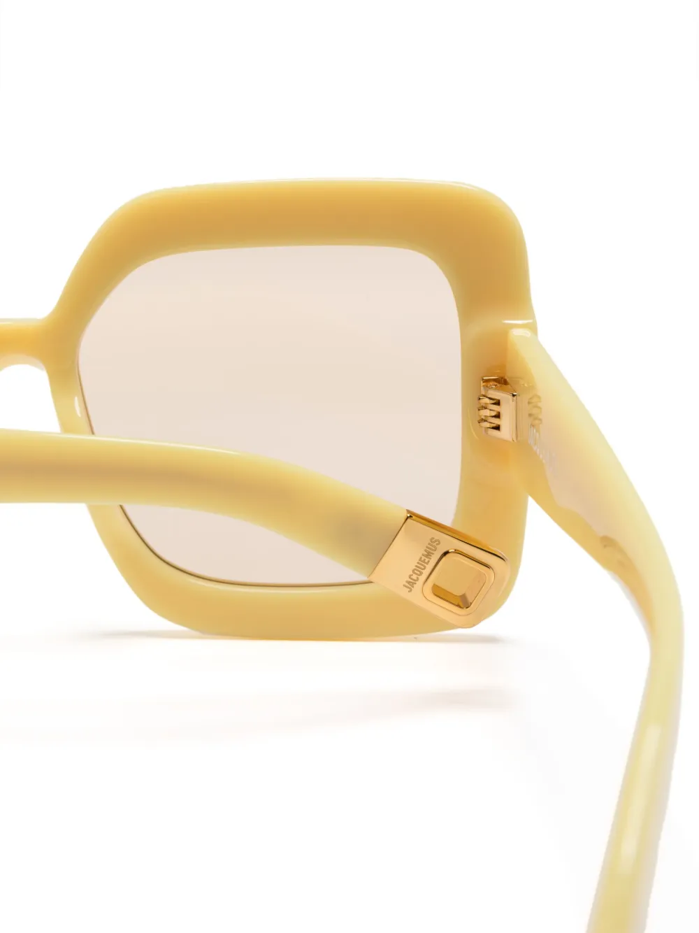 Jacquemus Les Carré Rond zonnebril Geel