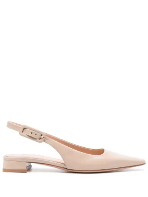 Gianvito Rossi スリングバック レザーパンプス | ニュートラル