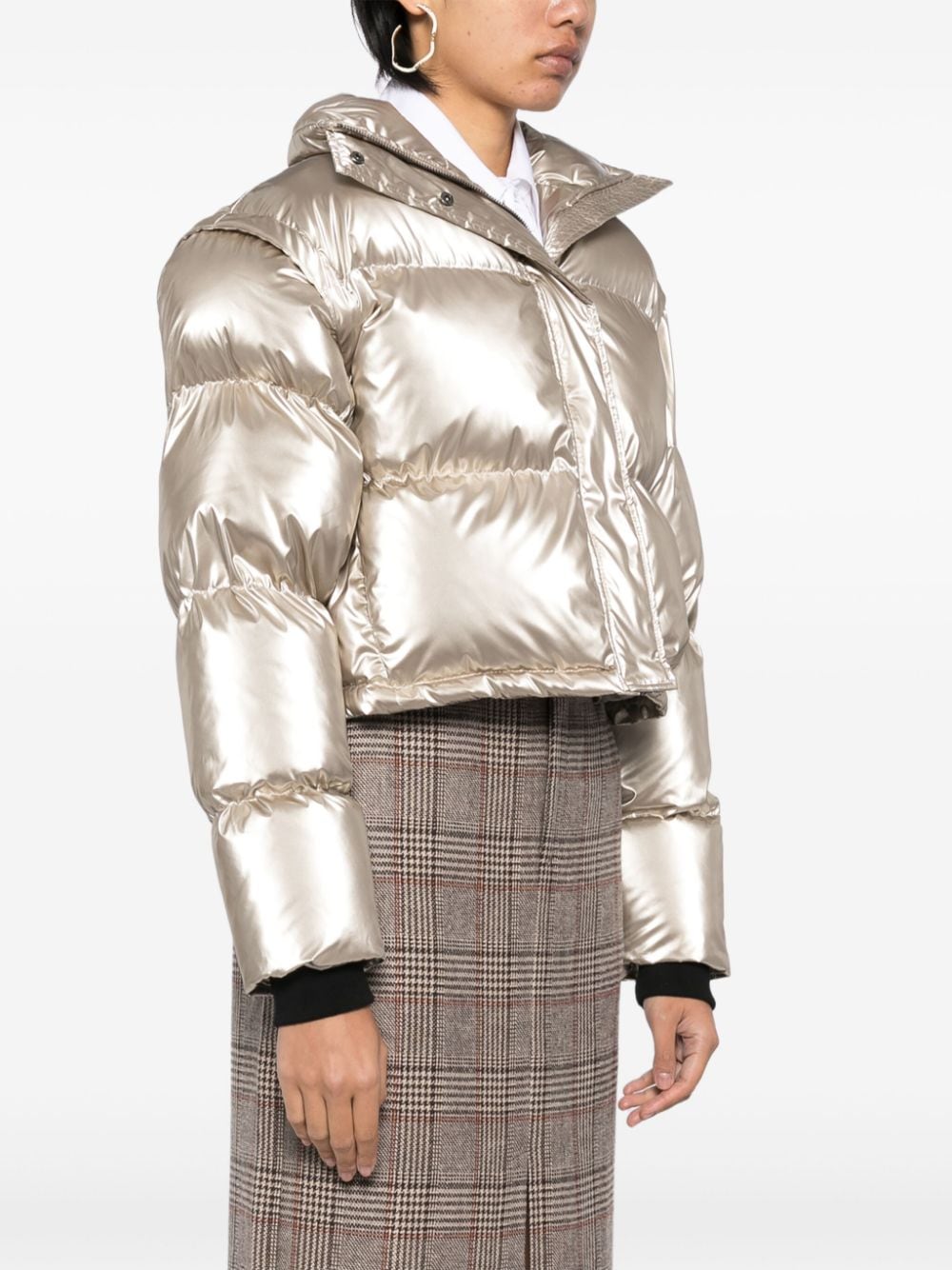 Shop Alohas Chicago Puffer Jacket In Gold