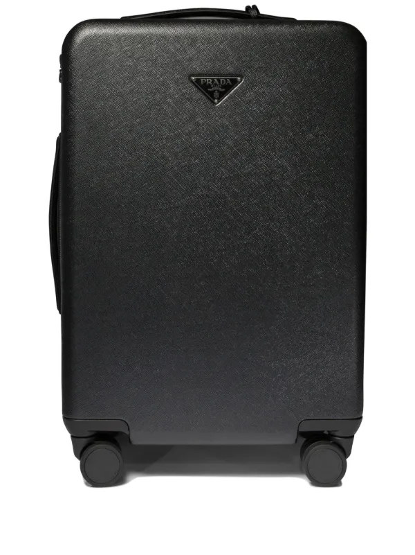 Prada triangle logo Suitcase Black FARFETCH