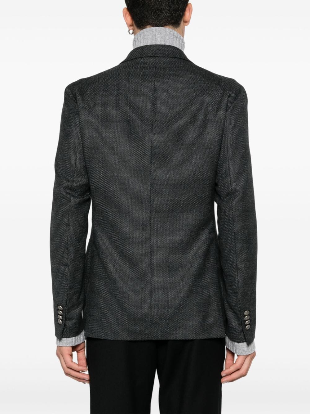 Shop Tagliatore Double-breasted Blazer In Grey