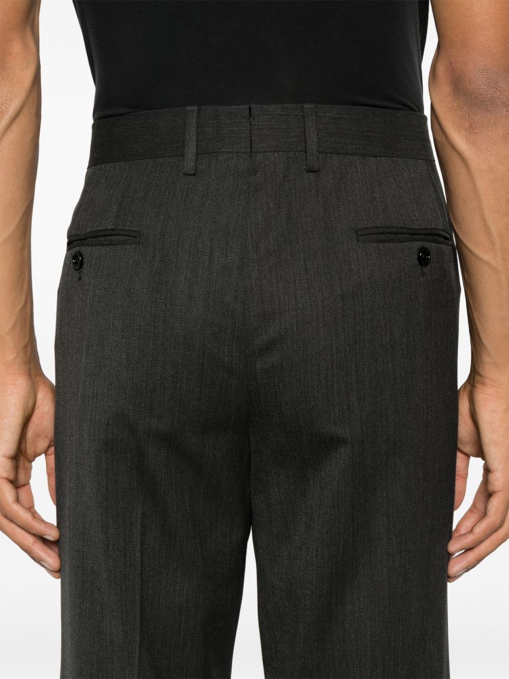 Shop Lardini Tailored Trousers In Grey