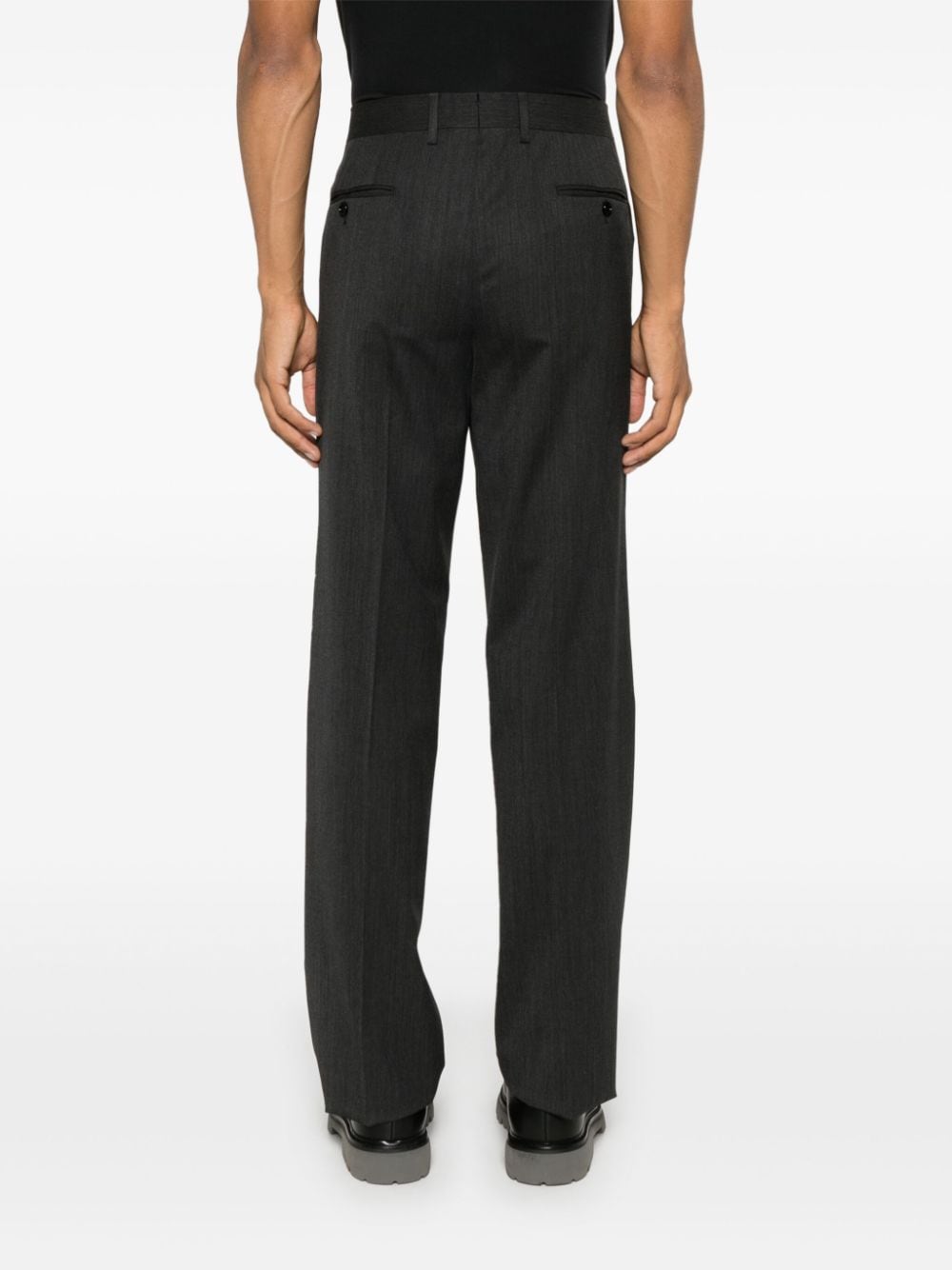 Shop Lardini Tailored Trousers In Grey