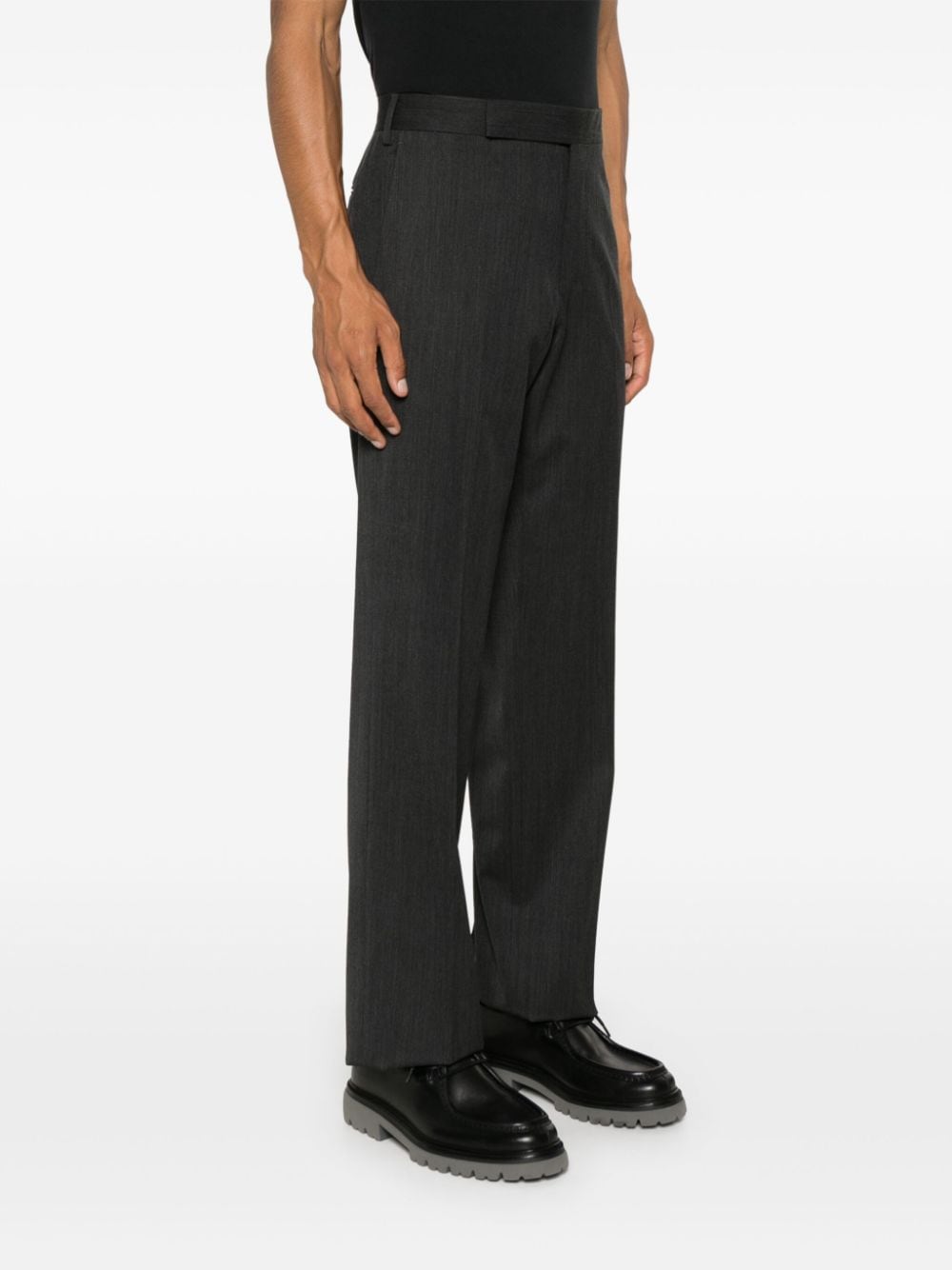 Shop Lardini Tailored Trousers In Grey