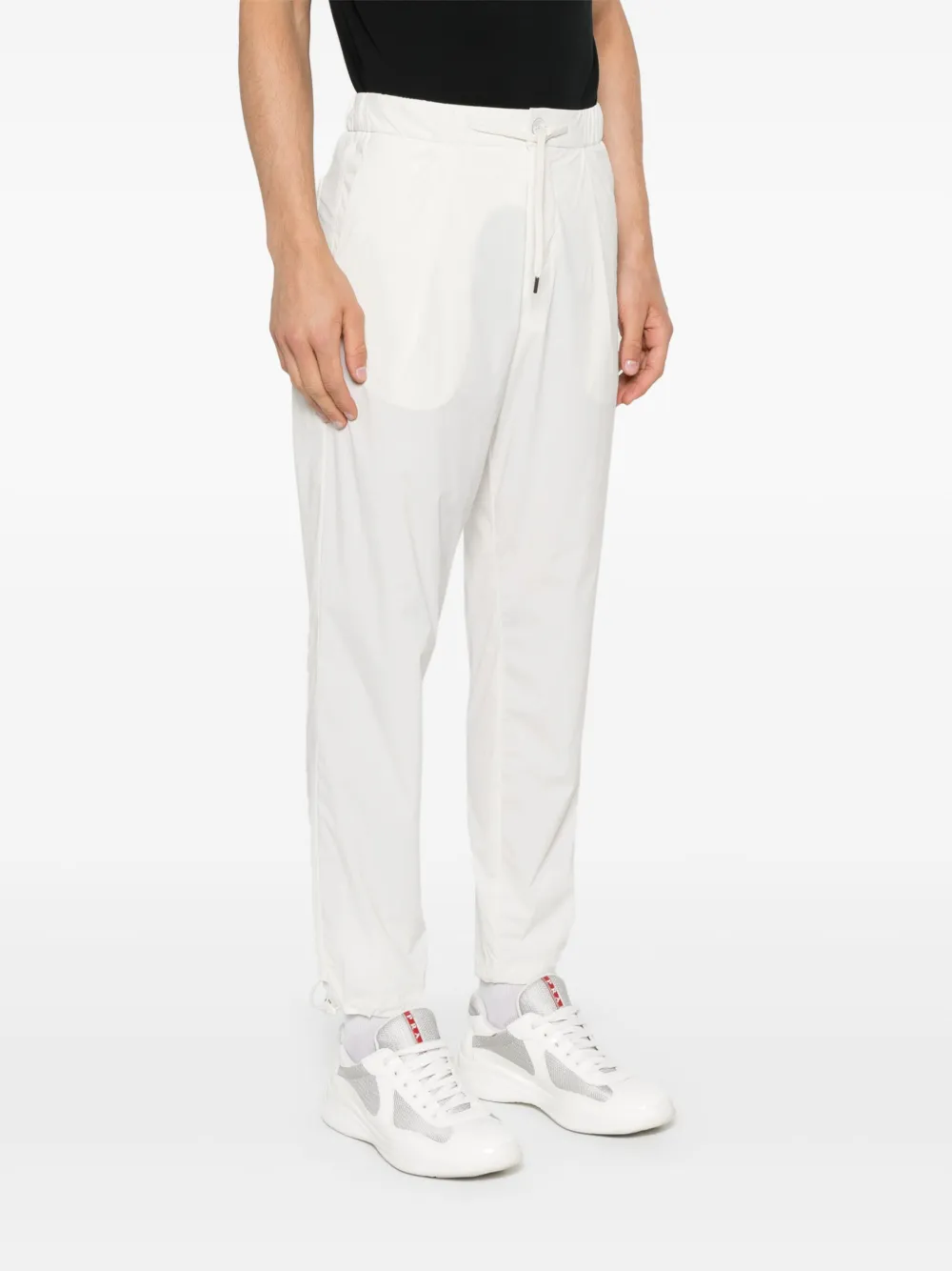 Herno Drawstring Tapered Trousers In White