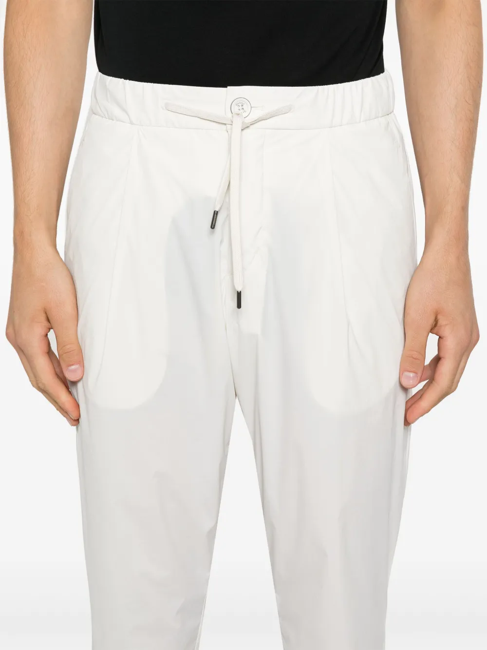 Herno Drawstring Tapered Trousers In White
