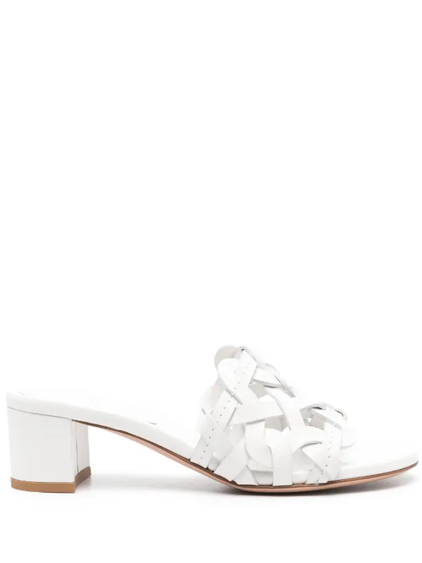GIANVITO ROSSI レザーミュール Gianvito Rossi レザーミュール | ホワイト | FARFETCH JP