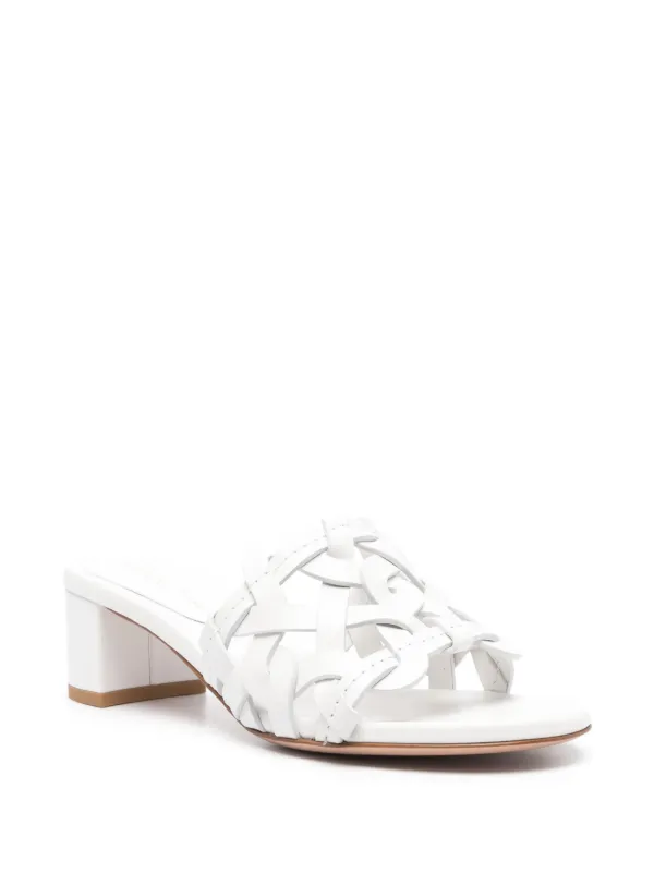 GIANVITO ROSSI レザーミュール Gianvito Rossi レザーミュール | ホワイト | FARFETCH JP