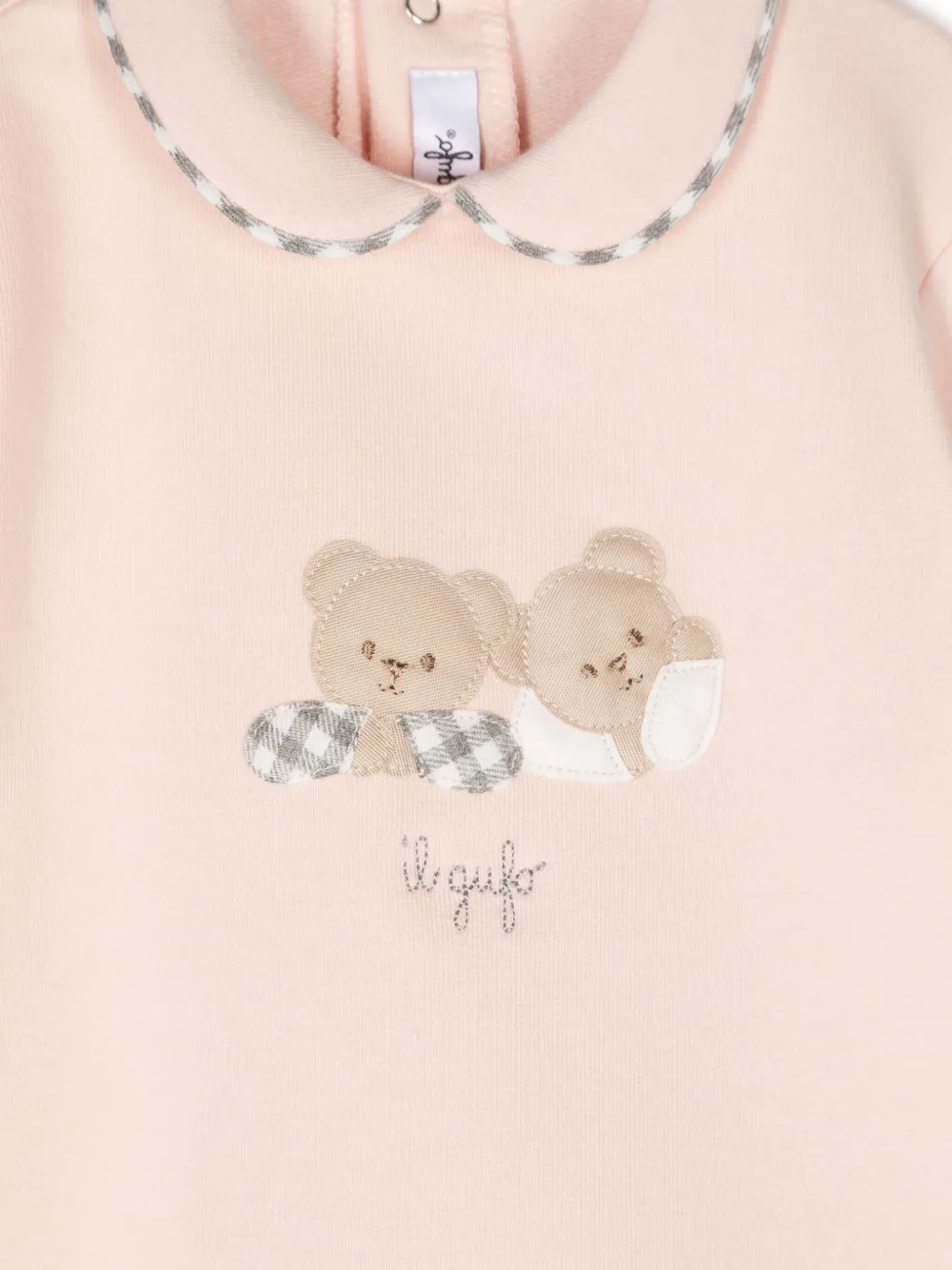 Il Gufo Pyjama met teddybeerpatch Roze