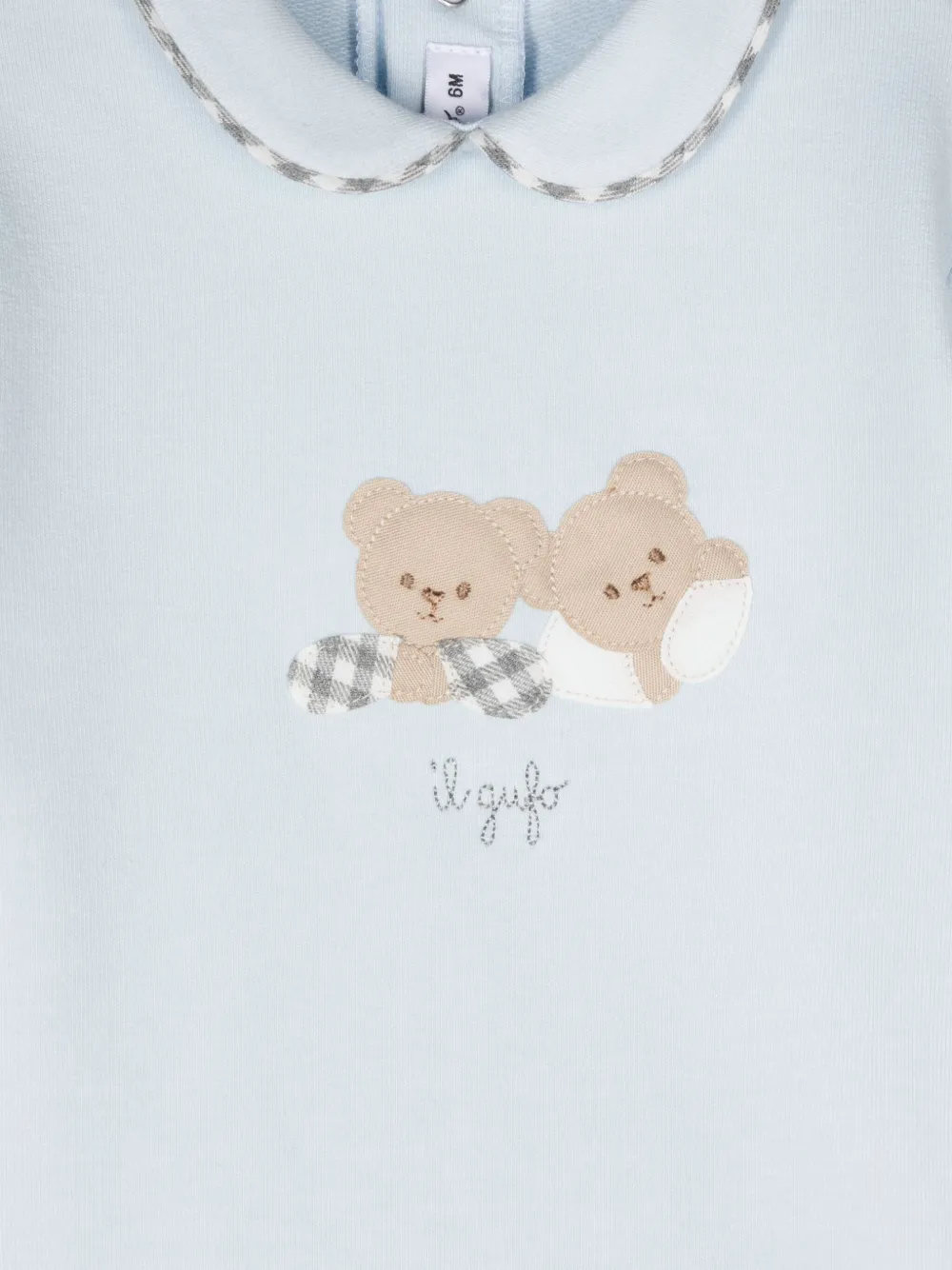 Il Gufo Pyjama met teddybeerpatch Blauw