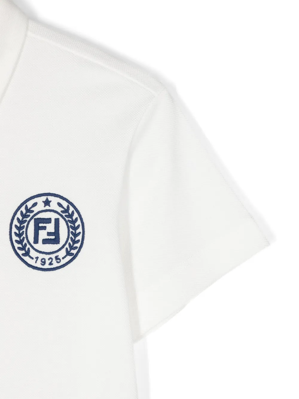 Fendi Kids Poloshirt met geborduurd logo Wit