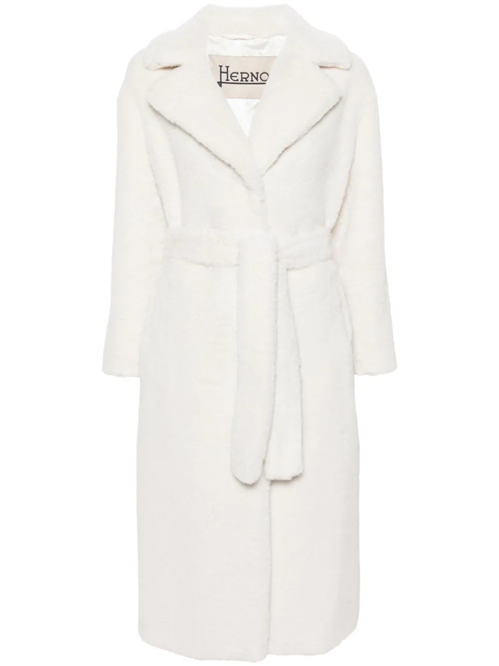 Maje belted faux-fur coat Women