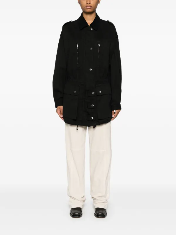 MARANT ÉTOILE Joanna Drawstring Jacket | Black | FARFETCH JO