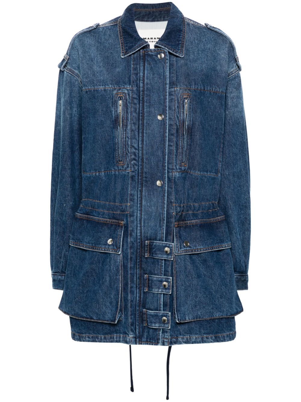 Shop Marant Etoile Joanna Denim Jacket In Blue