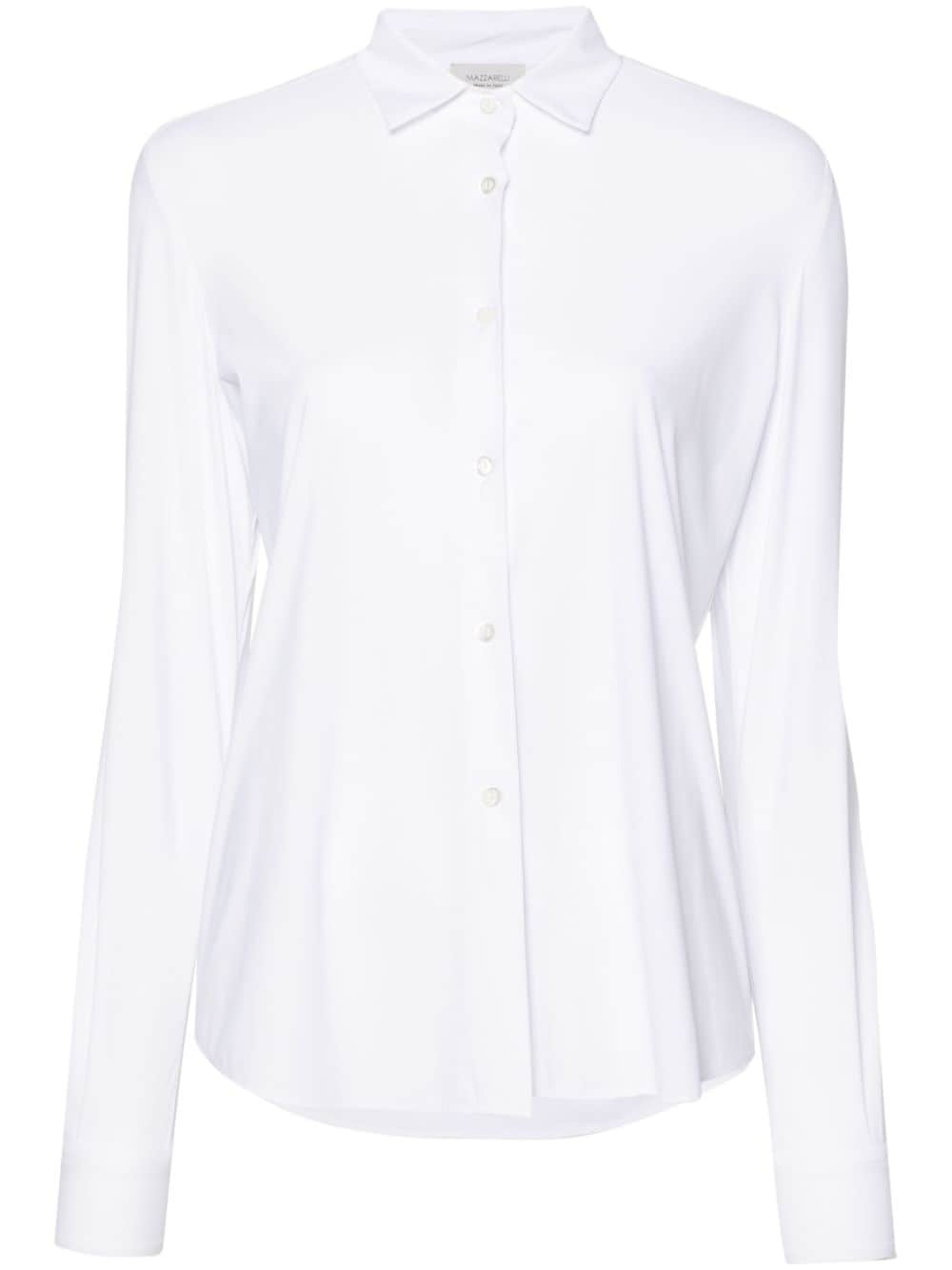 Mazzarelli Freetime Spread-collar Shirt In White