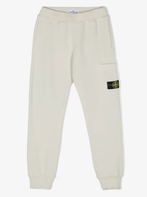 Stone Island Junior pantalones de chándal con distintivo Compass