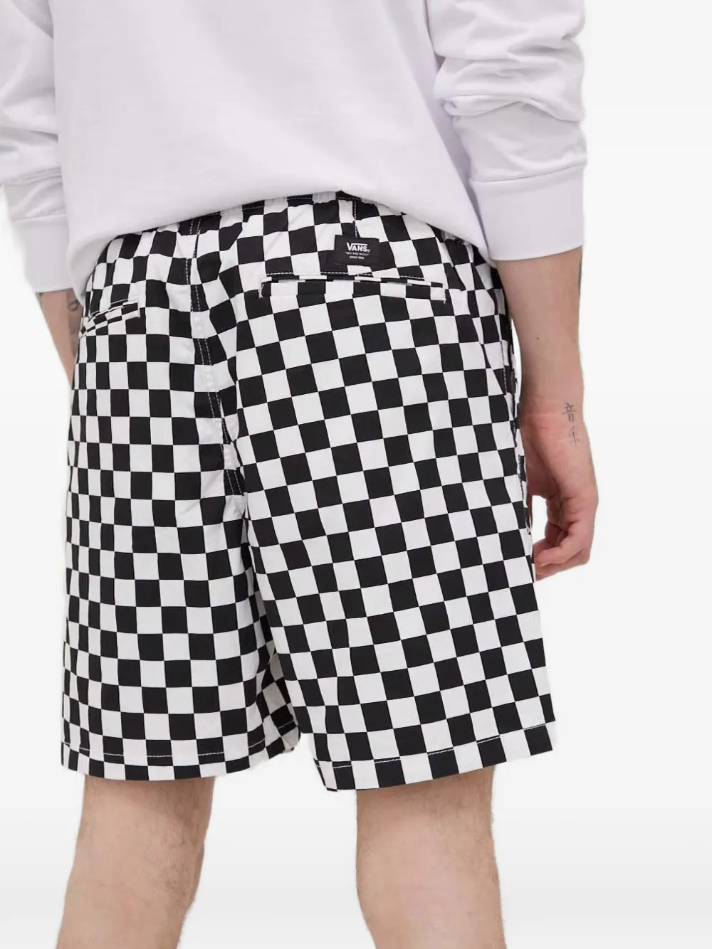 Checkered Drawstring Shorts