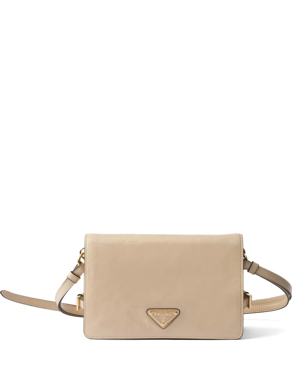 Prada leather shoulder bag - Neutrals