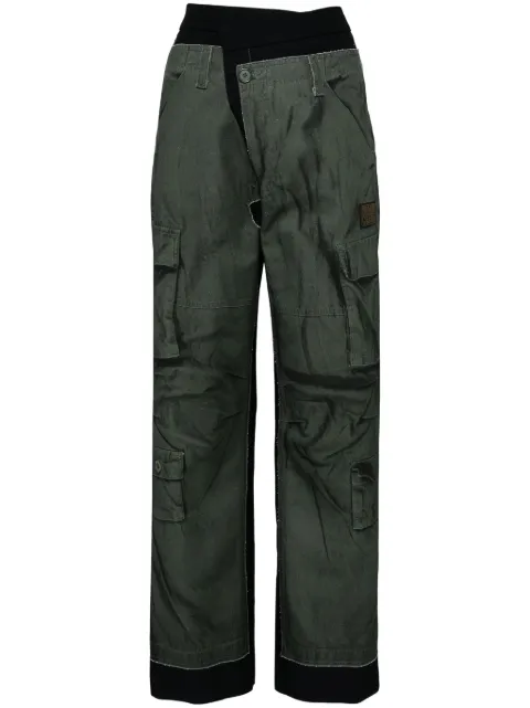 pushBUTTON pantalones cargo con diseño cruzado