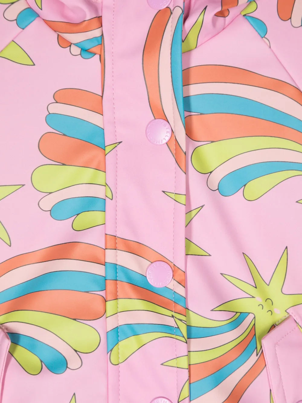 Stella McCartney Kids Shooting Stars regenjas met print Wit