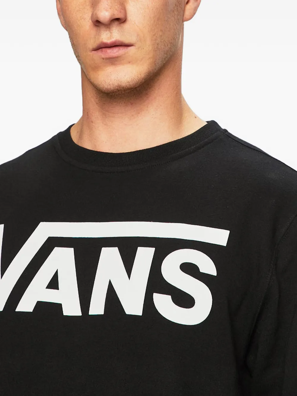 Vans Sweater met logodetail en lange mouwen Zwart