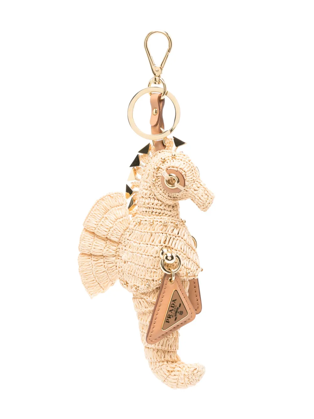 Prada raffia key ring | Neutrals | Image 1