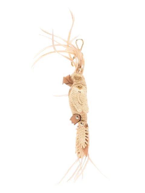 Prada raffia key ring