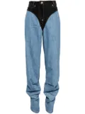 pushBUTTON blue-panty tapered jeans