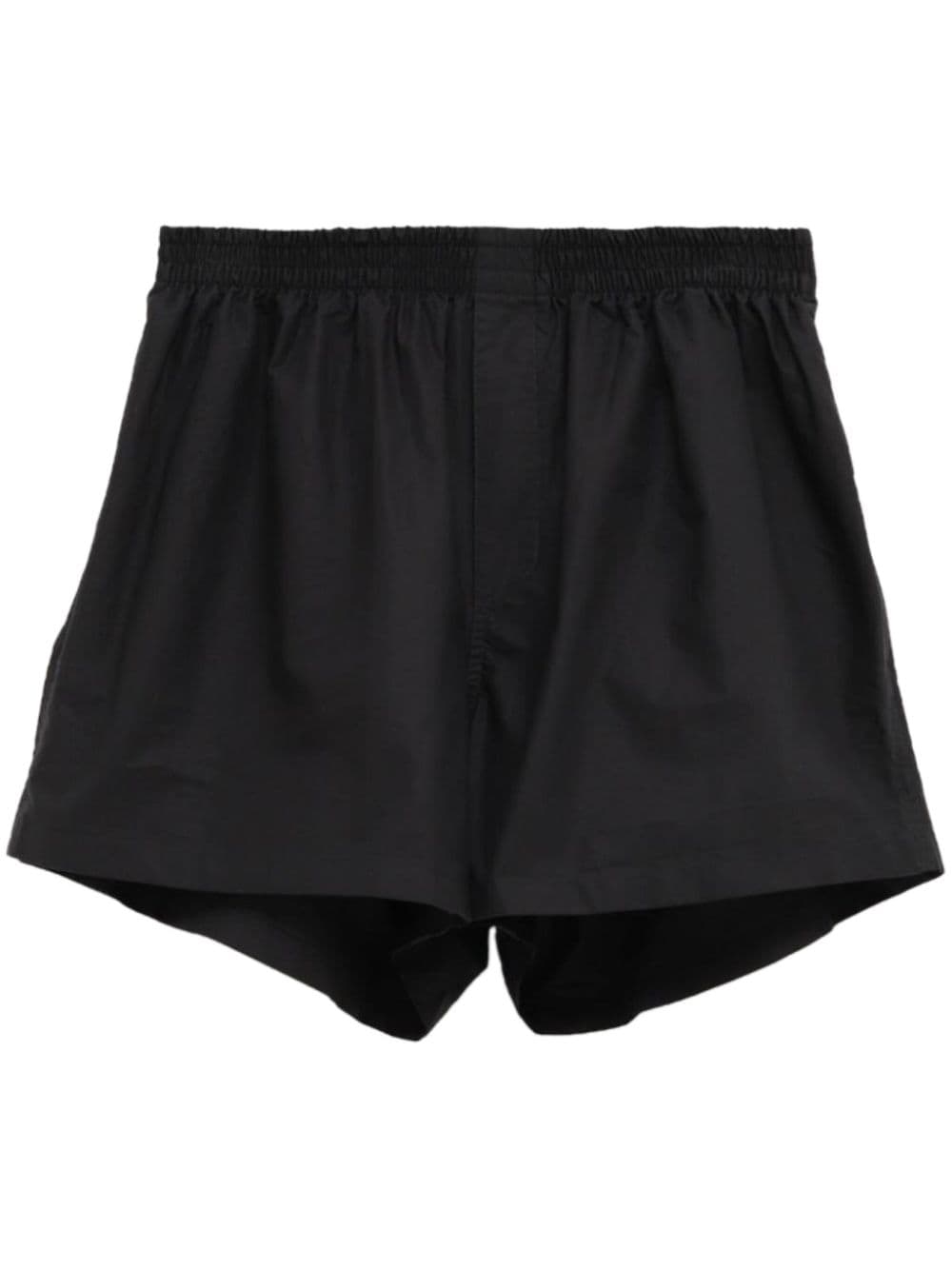 Shop Balenciaga Cotton Elasticated Waist Running Shorts In Black