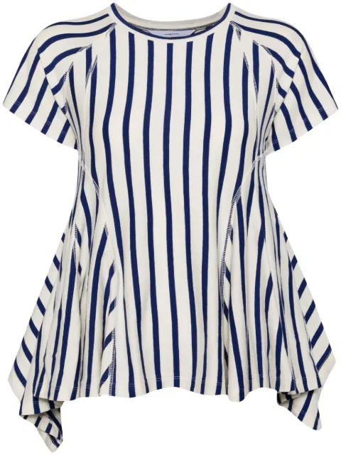 pushBUTTON playera con dobladillo acampanado