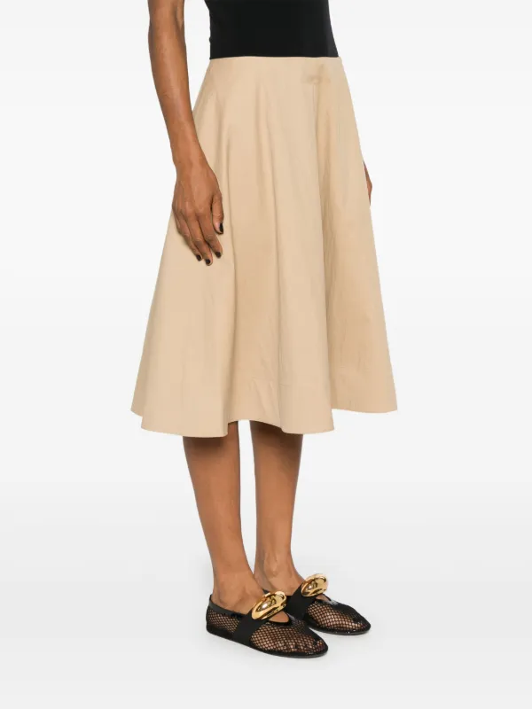 ワンピース KHAITE Women Mid Skirts 54884114 168 WHITE KHAITE Renta Twill Midi Skirt | Neutrals | FARFETCH