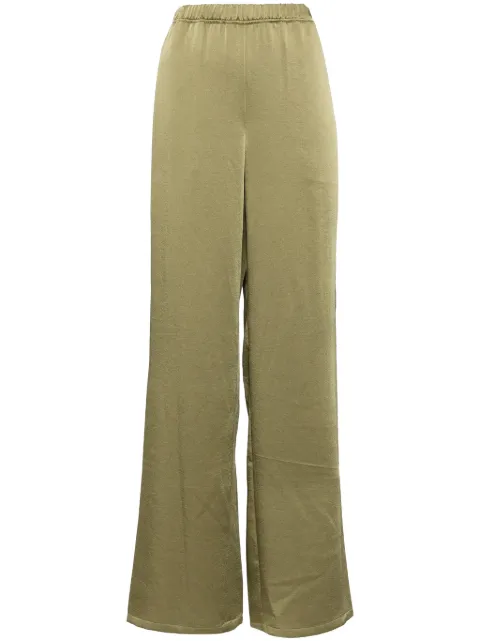 Vince satin-finish straight trousers
