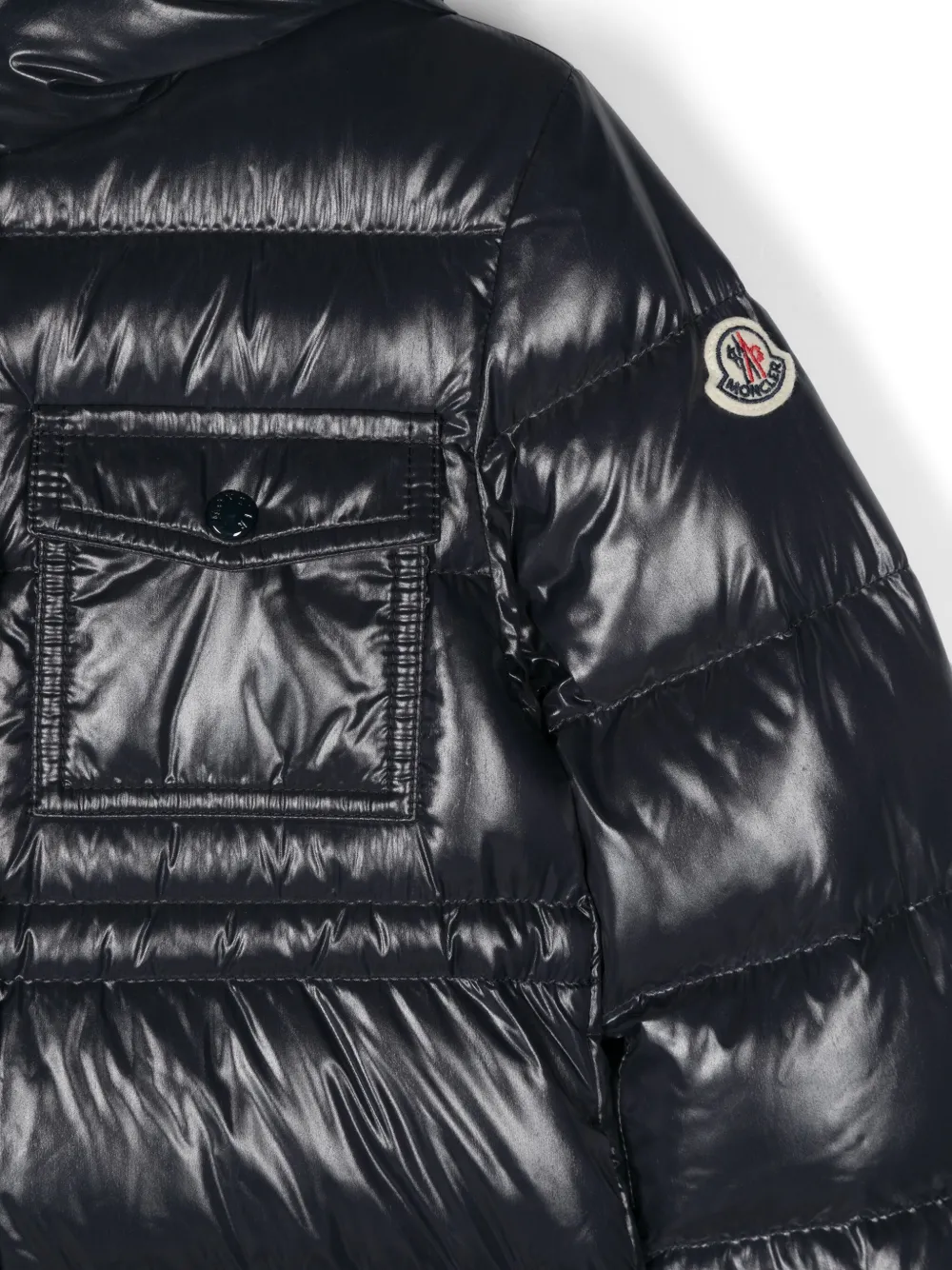 Moncler Enfant Dacca gewatteerde jas Blauw