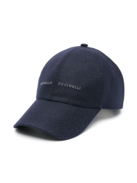 Brunello Cucinelli logo-print cap Men