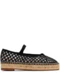 Loeffler Randall raffia espadrilles - Black