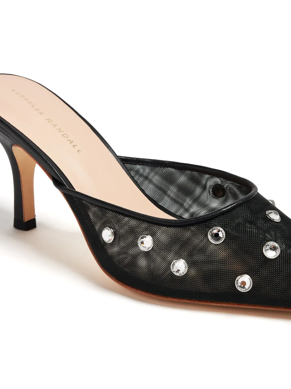 Loeffler Randall 76mm Paloma rhinestone-embellished mules Black