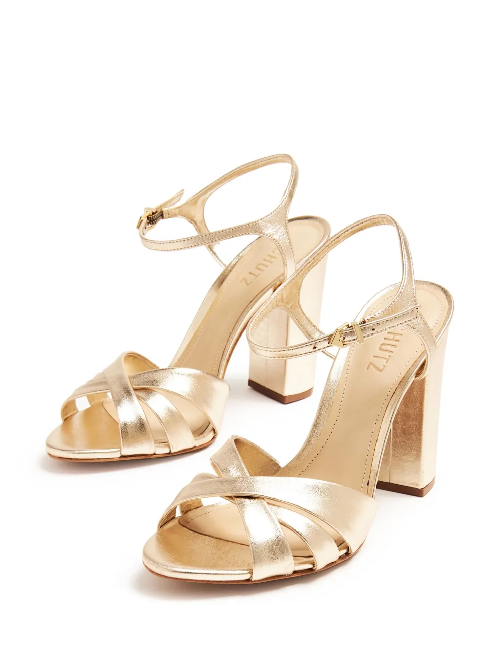 Schutz 105mm Keefa sandals Gold