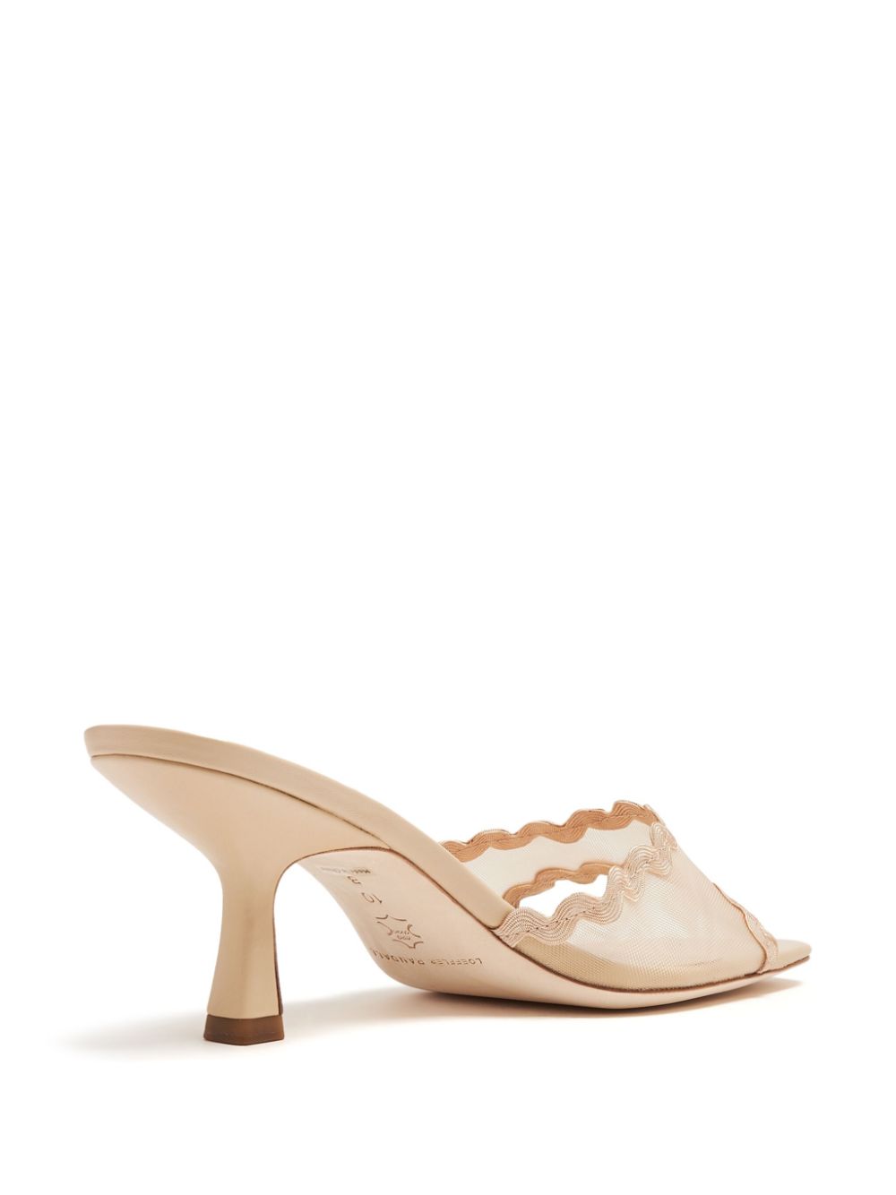 Loeffler Randall Milena leren muiltjes Beige