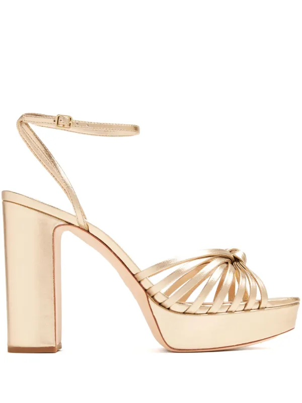 Loeffler Randall 127mm Rivka Sandals Gold FARFETCH NZ