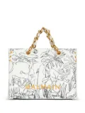 Balmain x Disney 1945 graphic-print tote bag - White