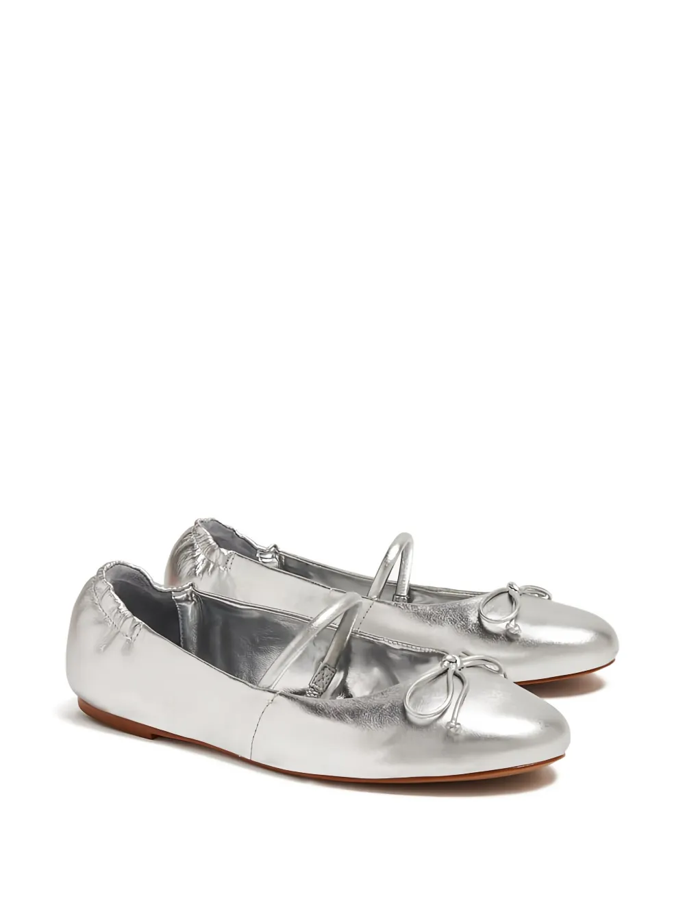 Schutz Fechado bow-embellished ballet flats - Zilver