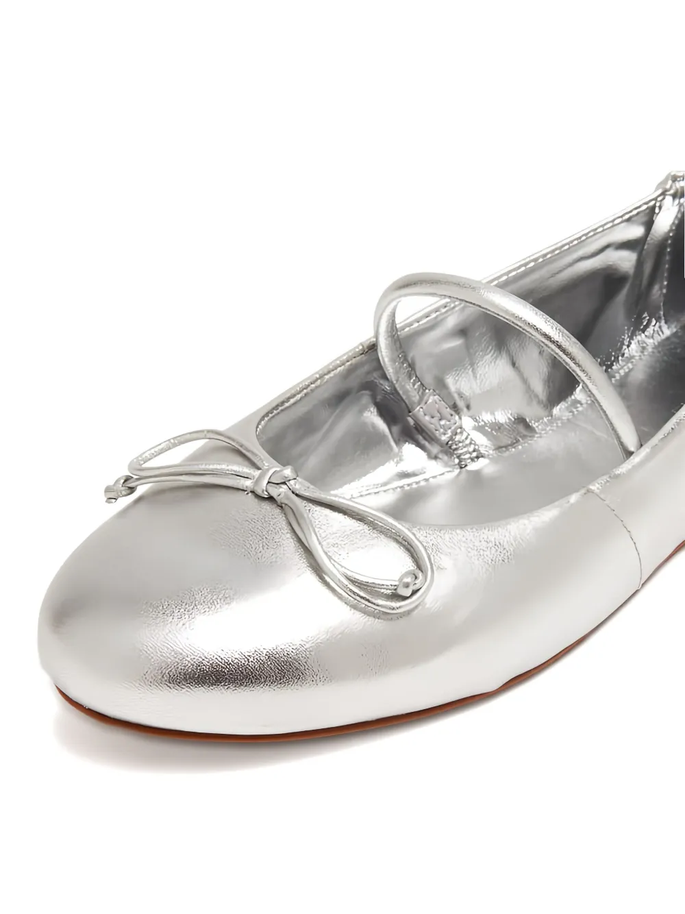 Schutz Fechado bow-embellished ballet flats Silver